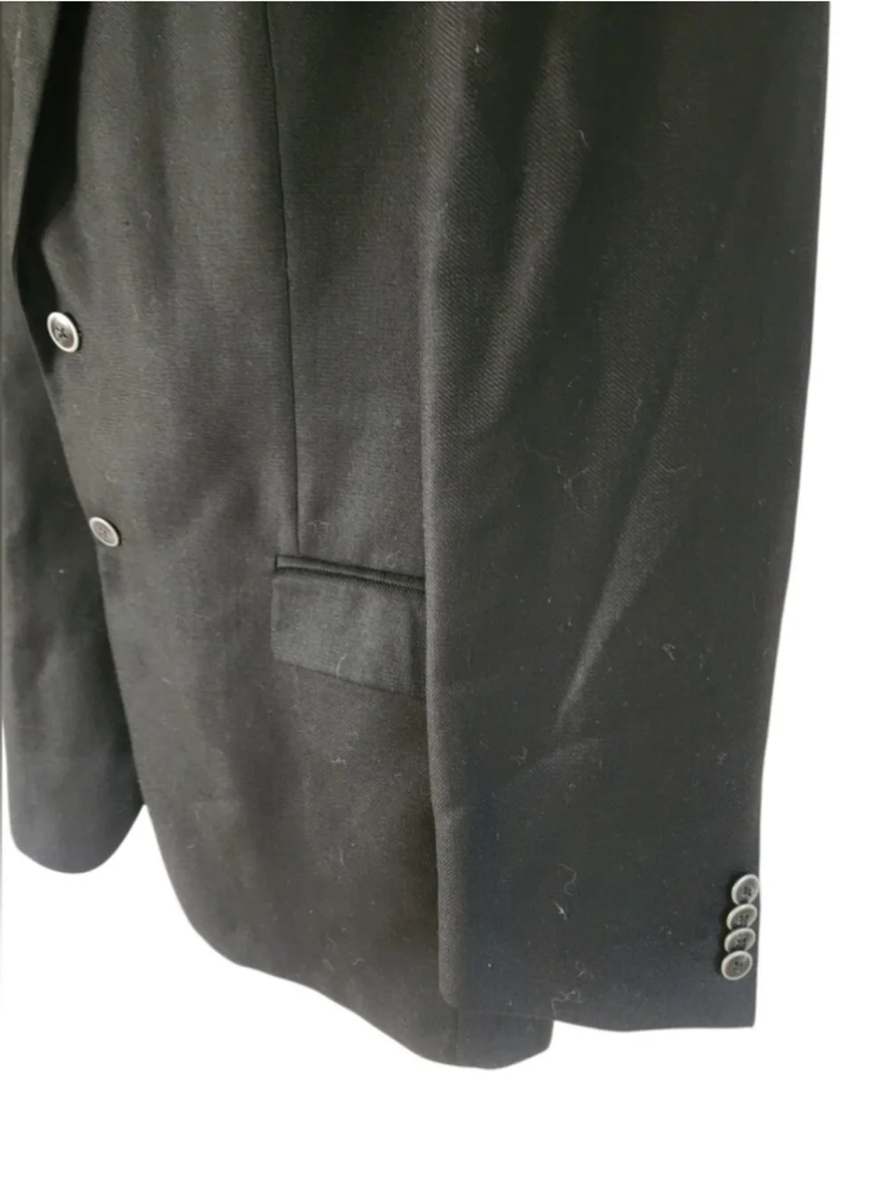 Saks Fifth Avenue Loro Piana Super 120s Wool Black Blazer 46L